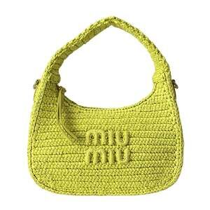 Miu Miu miumiu Wonder Handbag Raffia Leather